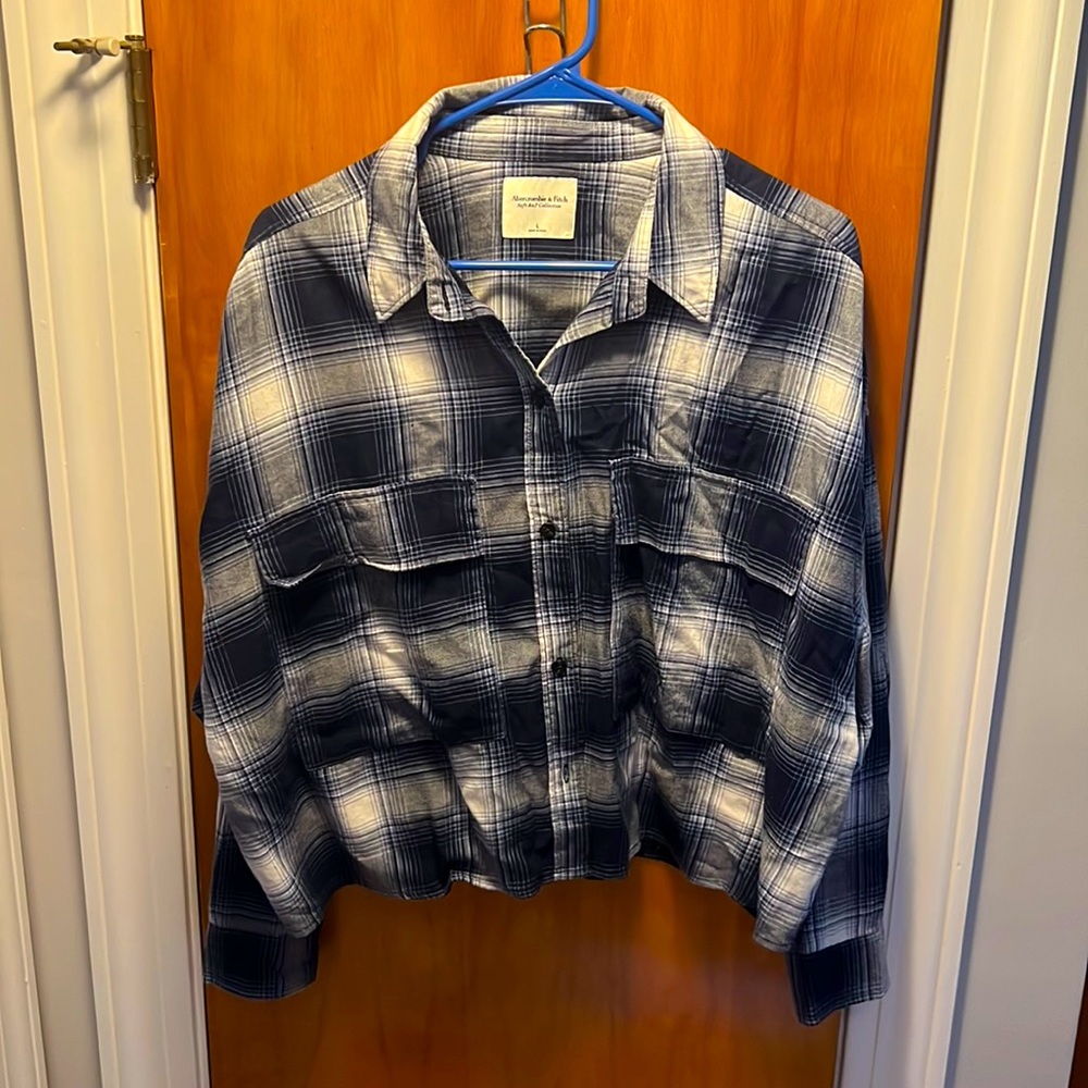 Abercrombie soft collection crop lightweight flannel